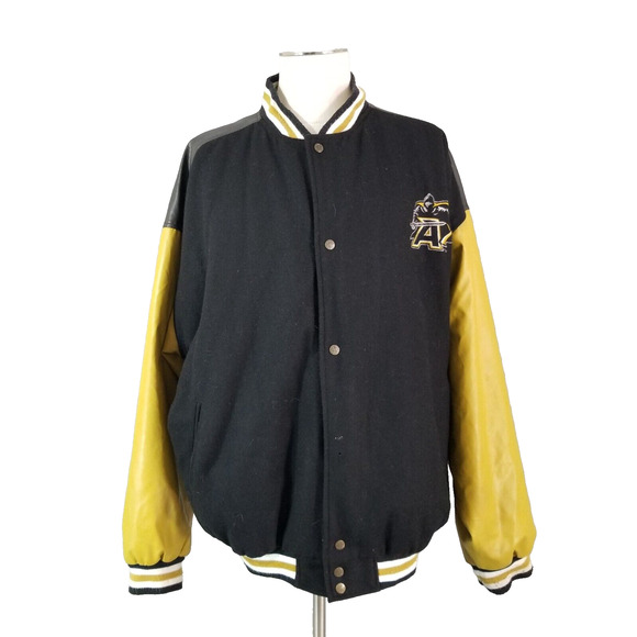 Steve & Barry's Army Black Knights varsity jacket men's 3XL XXXL black flawed